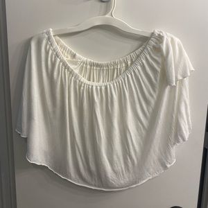 Urban Outfitters White off the shoulder crop top